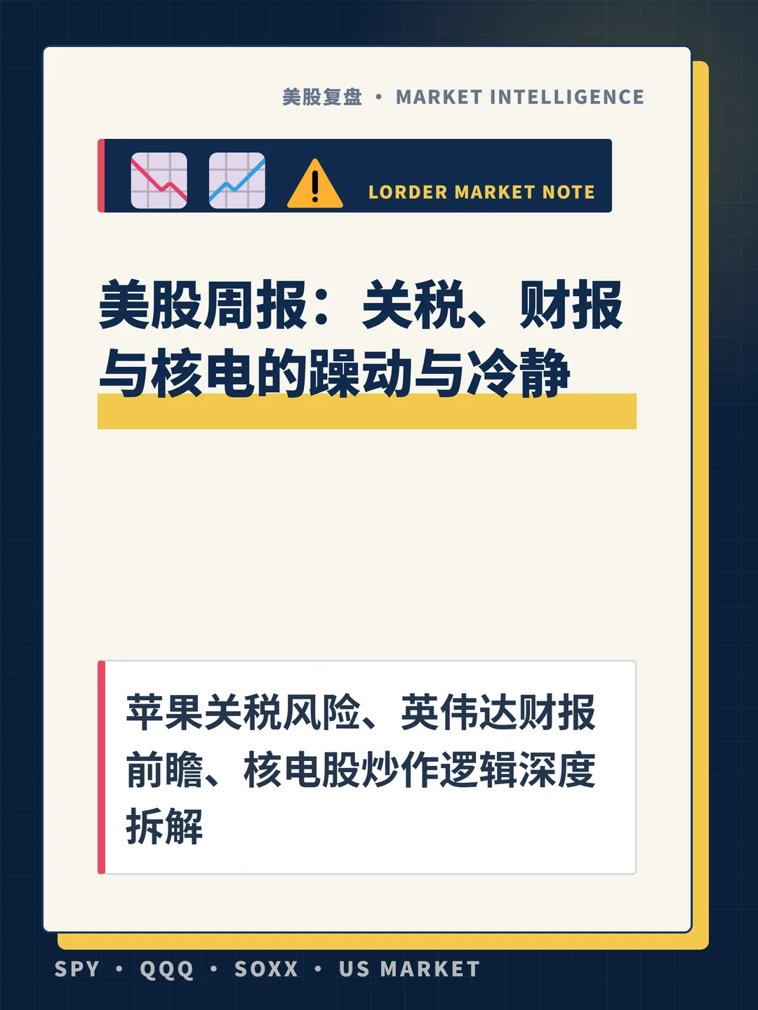美股周报：关税、财报与核电的躁动与冷静 封面