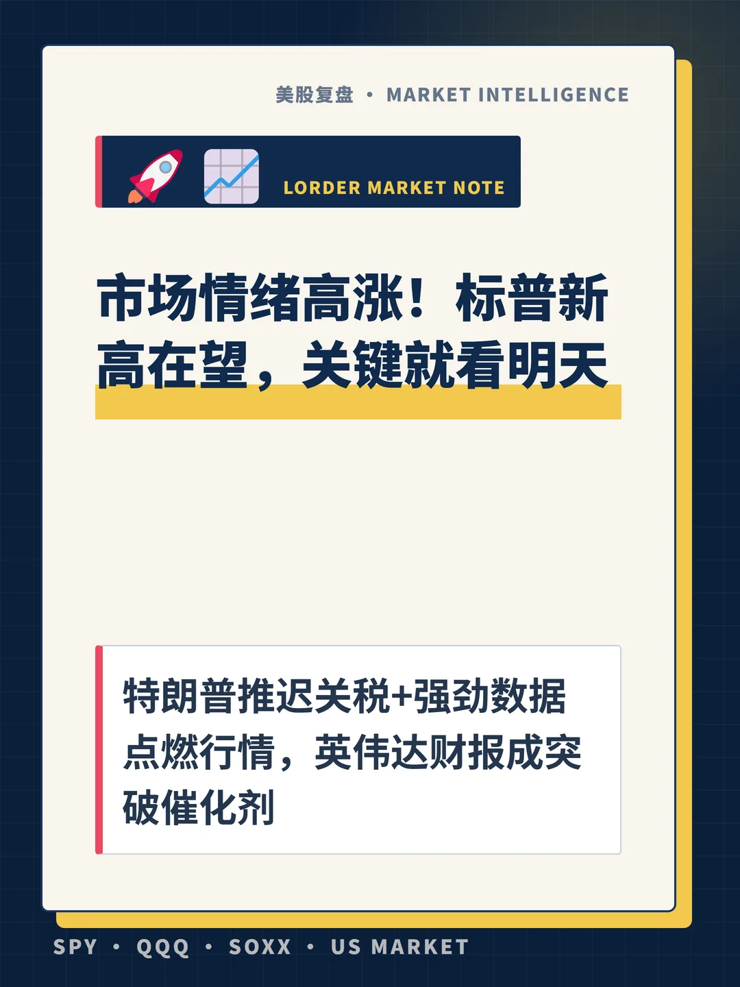 市场情绪高涨！标普新高在望，关键就看明天 封面