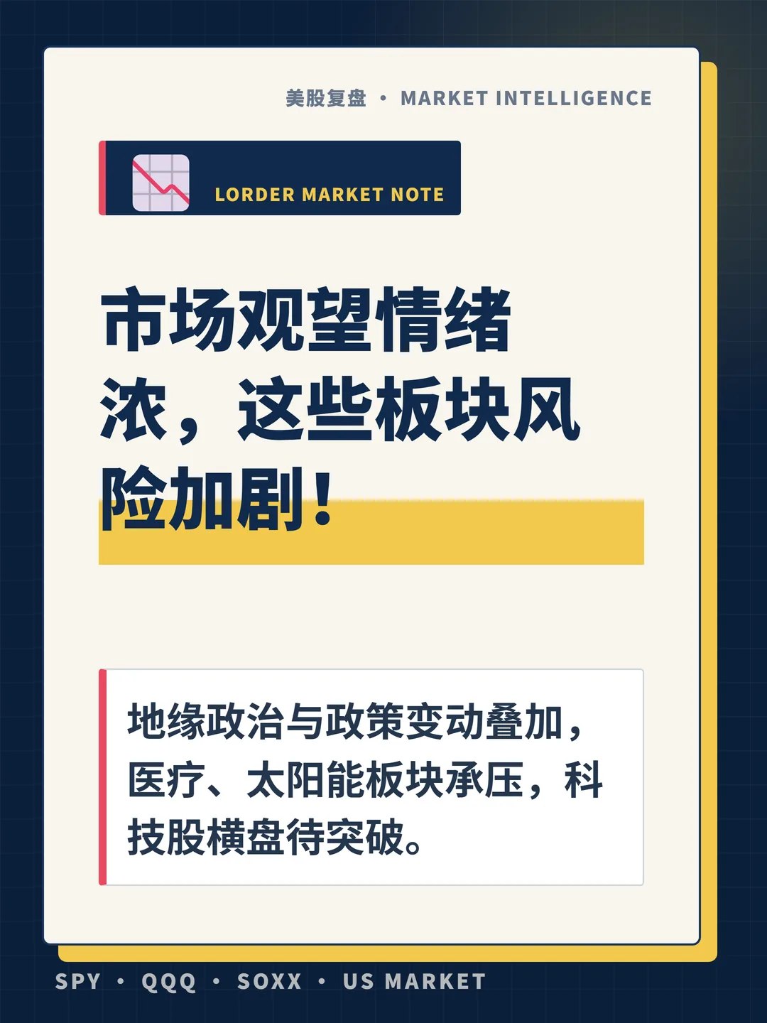 市场观望情绪浓，这些板块风险加剧！ 封面