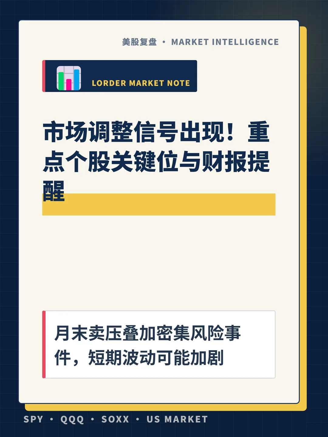 市场调整信号出现！重点个股关键位与财报提醒 封面