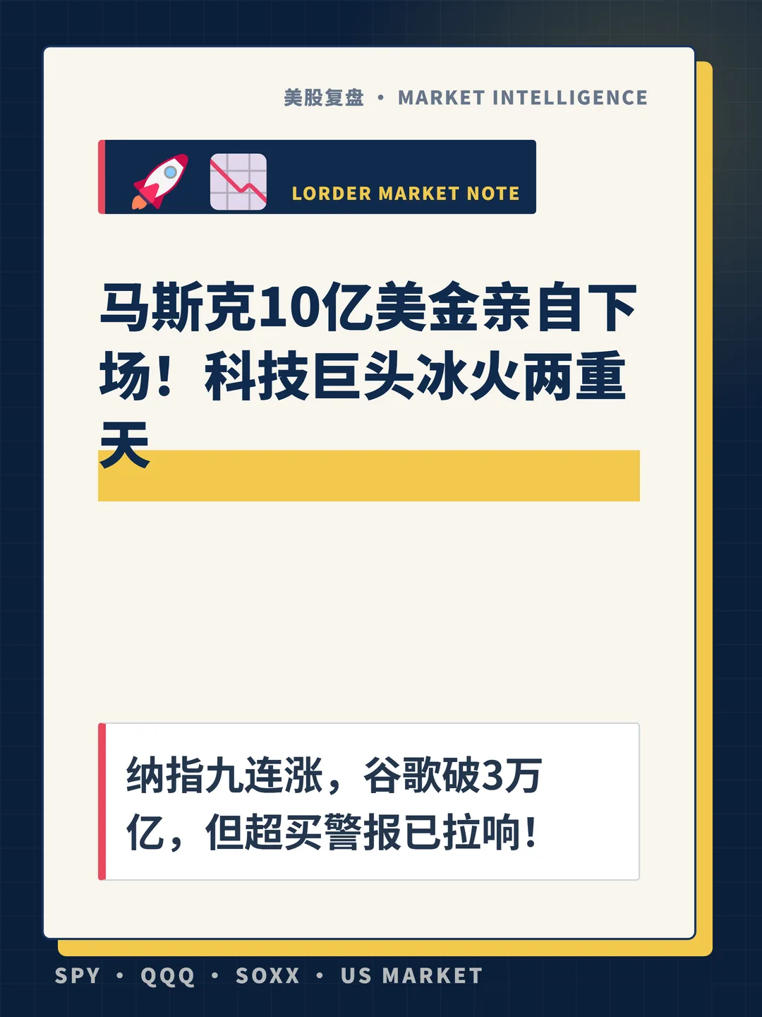马斯克10亿美金亲自下场！科技巨头冰火两重天 封面