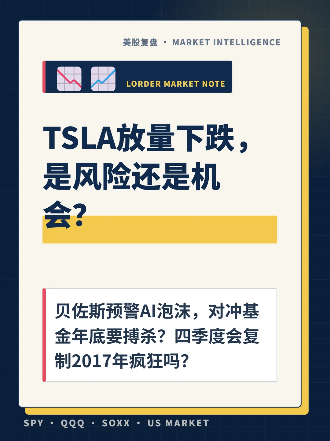 TSLA放量下跌，是风险还是机会？ 封面