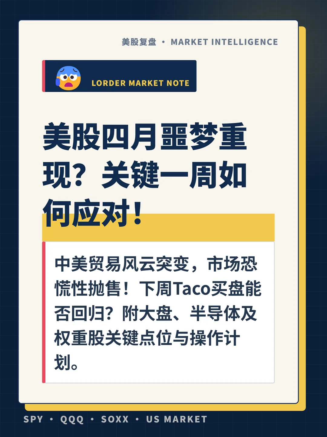 美股四月噩梦重现？关键一周如何应对！ 封面
