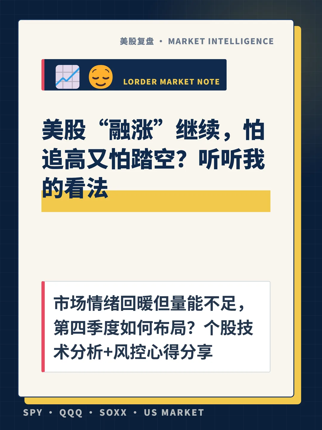 美股“融涨”继续，怕追高又怕踏空？听听我的看法 封面
