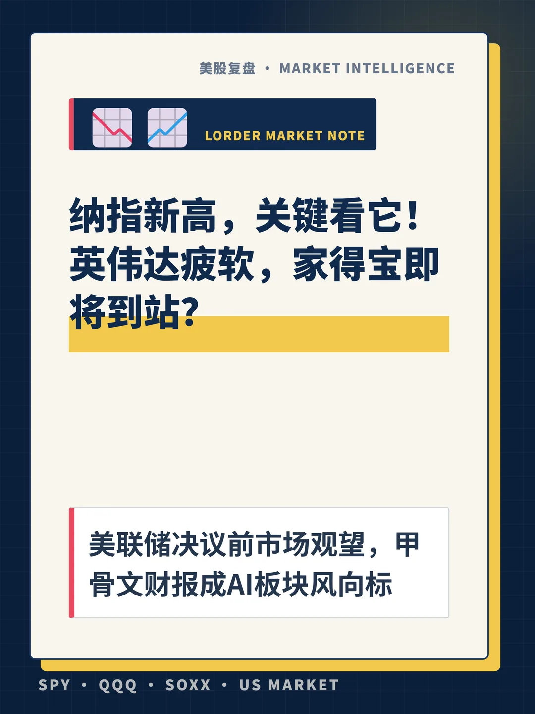 纳指新高，关键看它！英伟达疲软，家得宝即将到站？ 封面