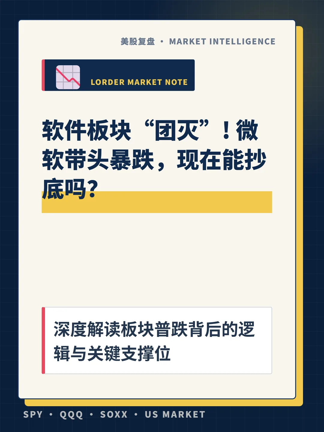 软件板块“团灭”! 微软带头暴跌，现在能抄底吗？ 封面