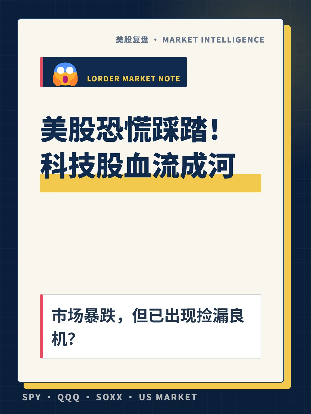 美股恐慌踩踏！科技股血流成河 封面