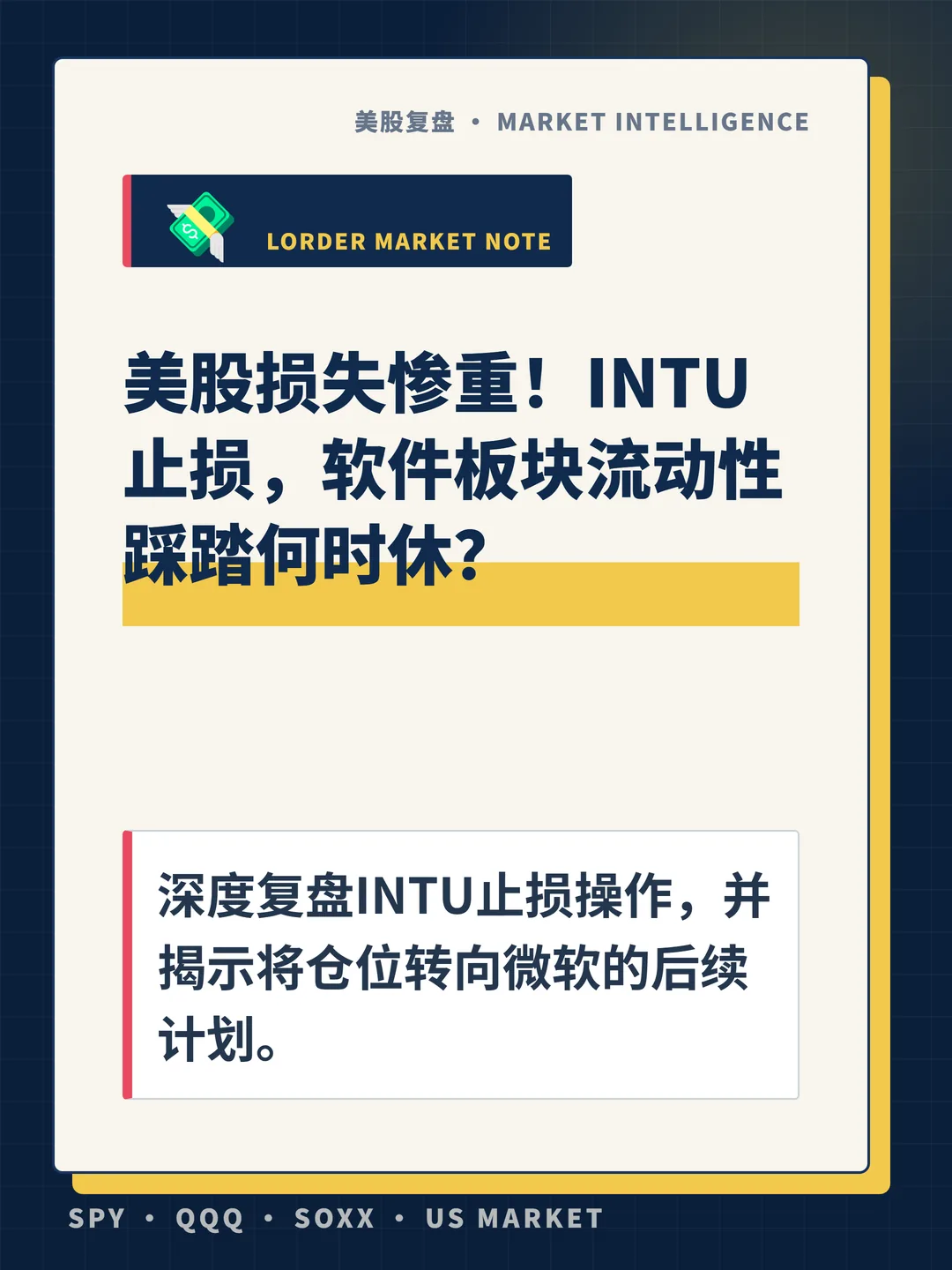 美股损失惨重！INTU止损，软件板块流动性踩踏何时休？ 封面