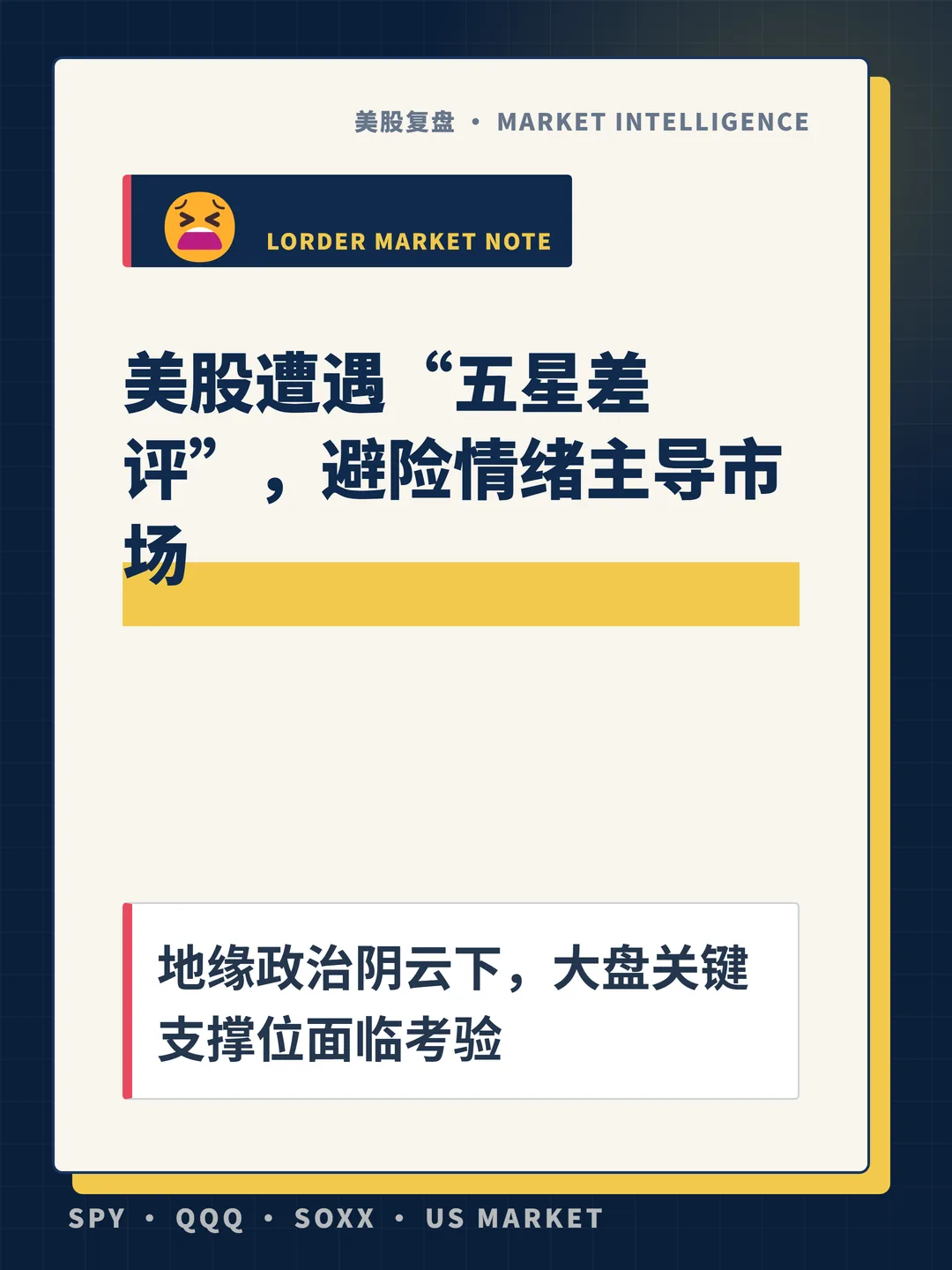 美股遭遇“五星差评”，避险情绪主导市场 封面