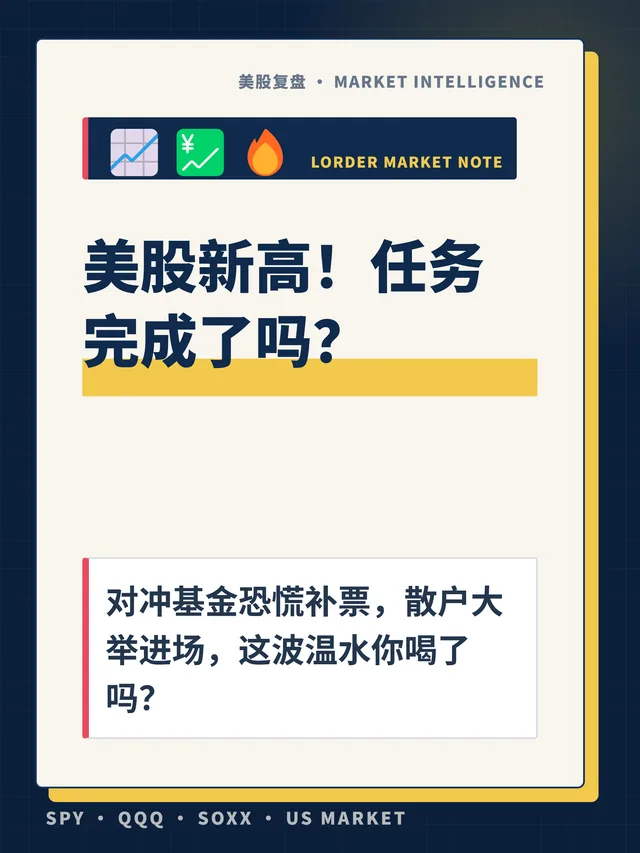 美股新高！任务完成了吗？