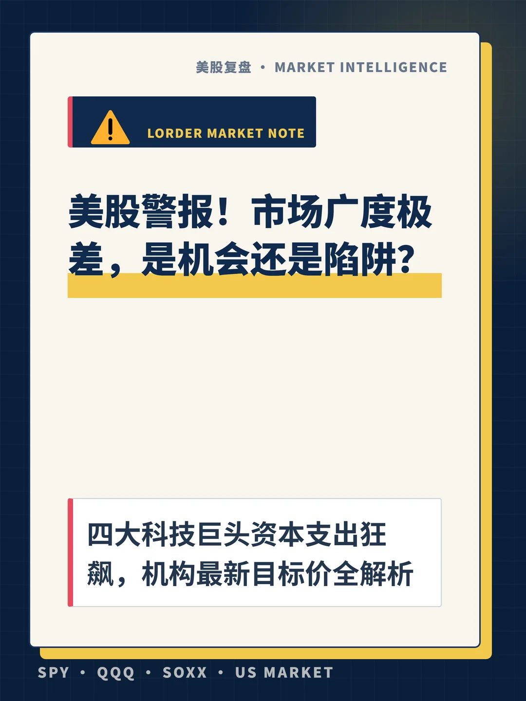 美股警报！市场广度极差，是机会还是陷阱？ 封面