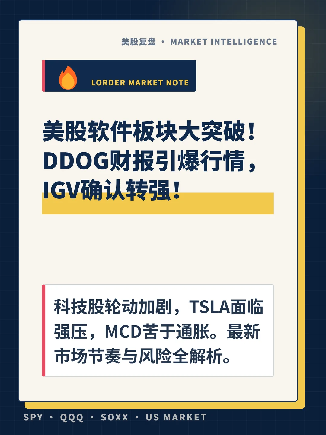 美股软件板块大突破！DDOG财报引爆行情，IGV确认转强！ 封面