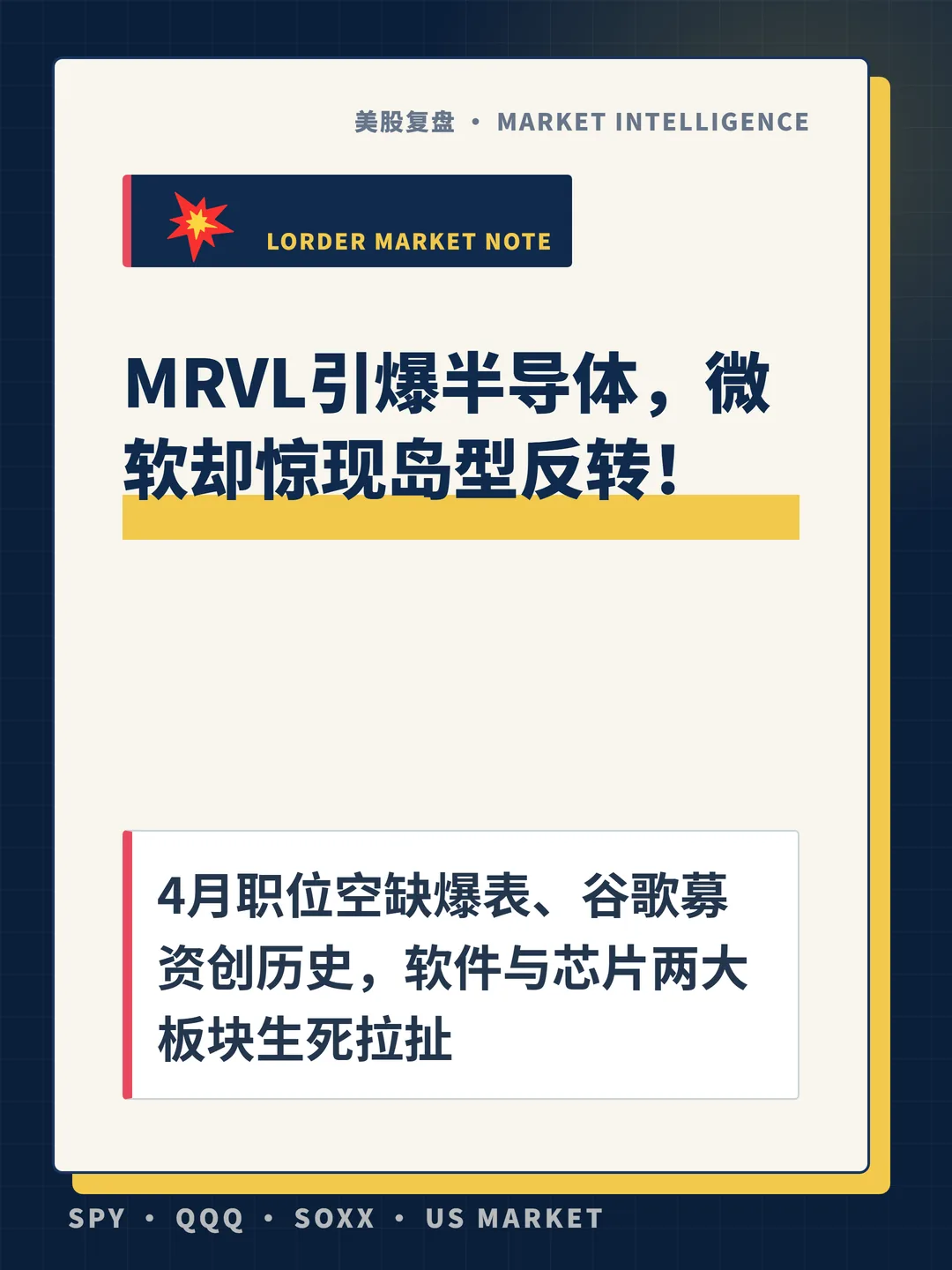 MRVL引爆半导体，微软却惊现岛型反转！ 封面