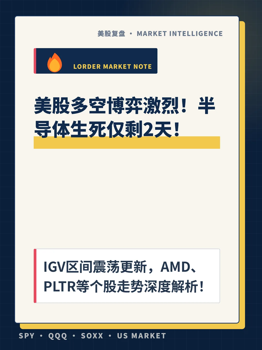 美股多空博弈激烈！半导体生死仅剩2天！ 封面