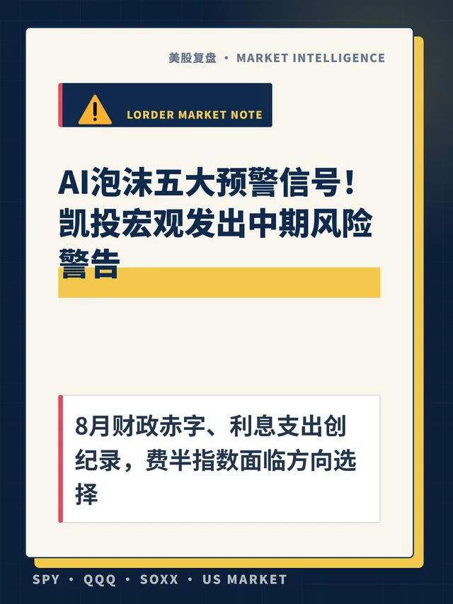 AI泡沫五大预警信号！凯投宏观发出中期风险警告